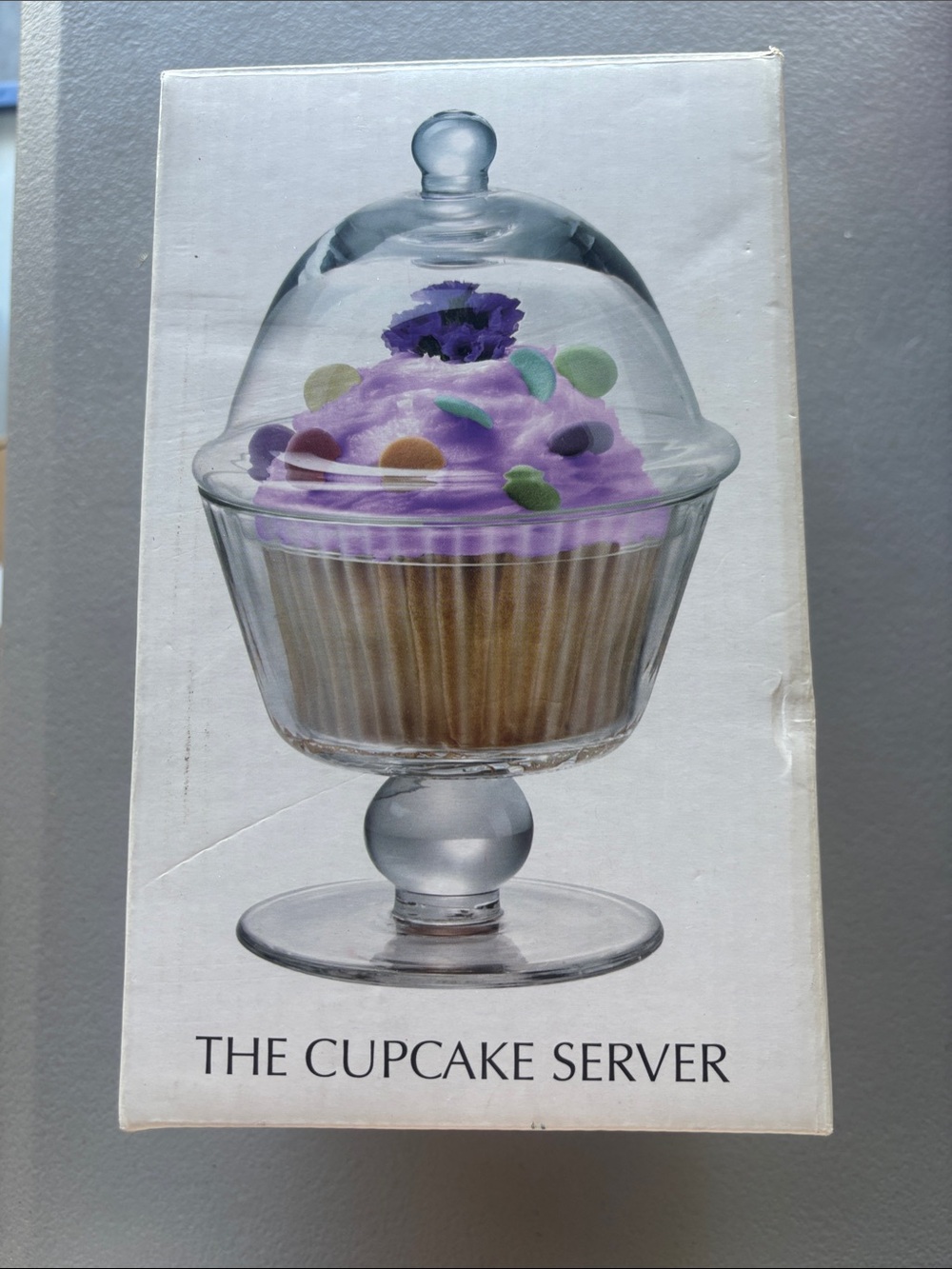Clear Glass Cupcake Server with Dome Lid